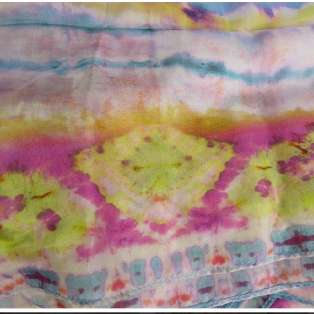Johnny Was Silk Scarf Multicolor - Picture 5 of 7